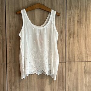 New Rubyyaya White Florence Singlet Tank Size XL